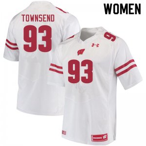 Women's Wisconsin Badgers NCAA #93 Isaac Townsend White Authentic Under Armour Stitched College Football Jersey WL31I08HQ